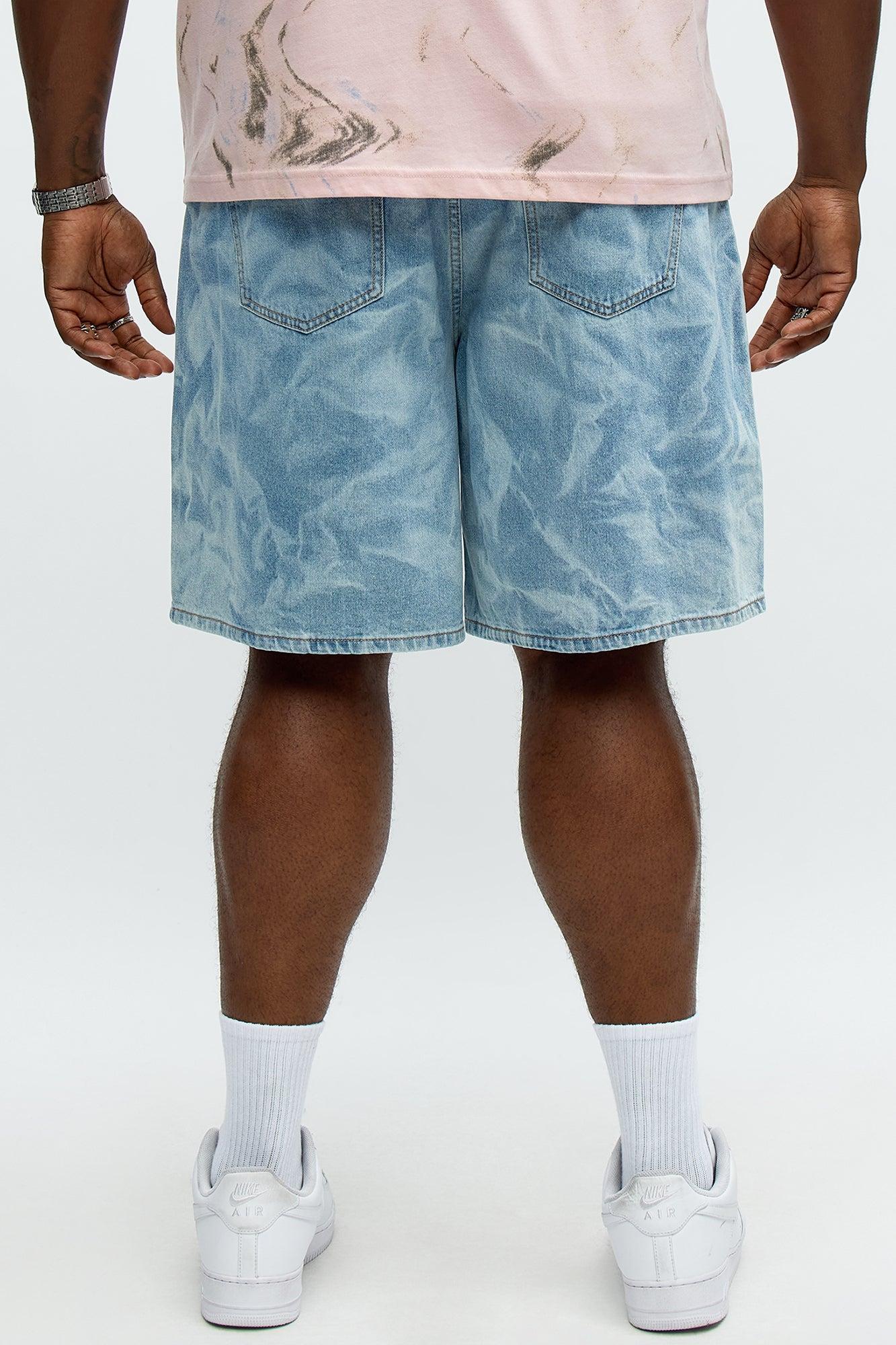 Relaxed Get You There Denim Shorts - Light Blue Wash Product Image