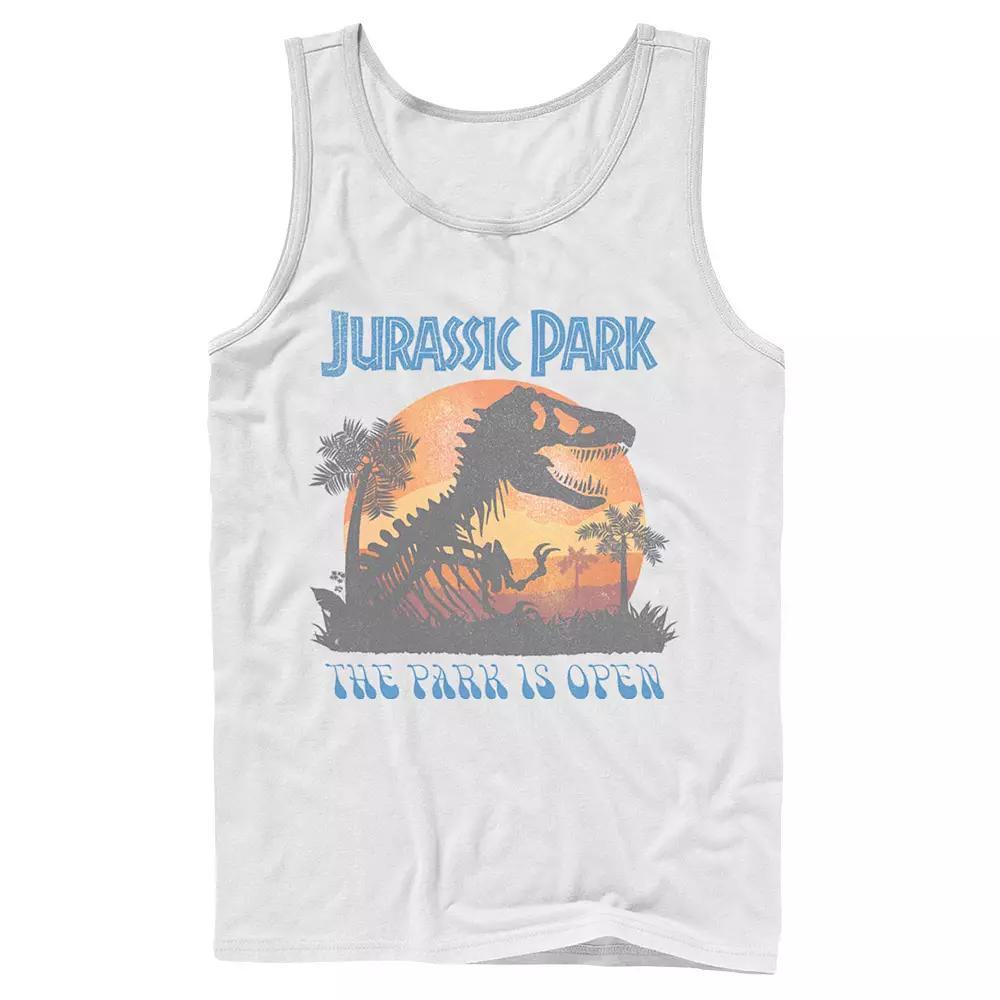 Men's Jurassic Park T Rex Sunset Portrait Tank Top, Size: XL, Black Product Image