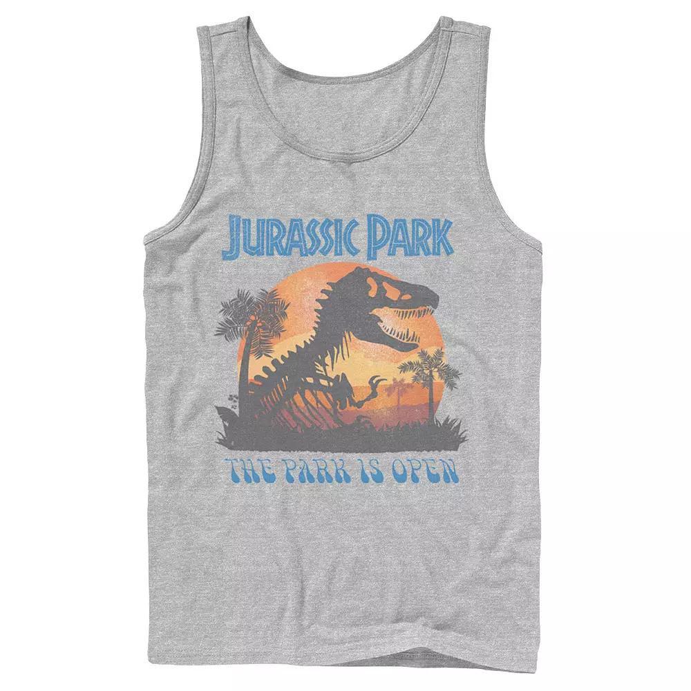 Men's Jurassic Park T Rex Sunset Portrait Tank Top, Size: XL, Black Product Image