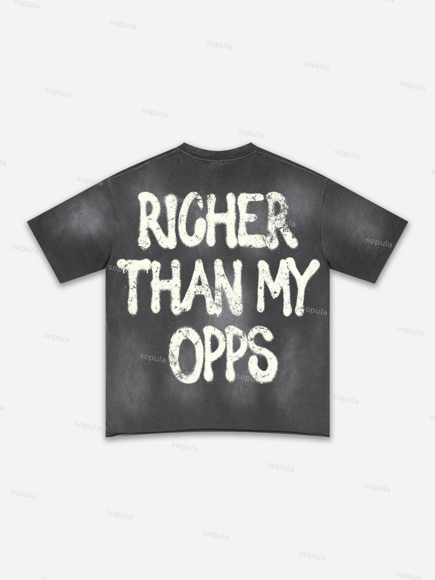 I Am Allergic To People Fun Zipper Boys Print Washed T-shirt Product Image