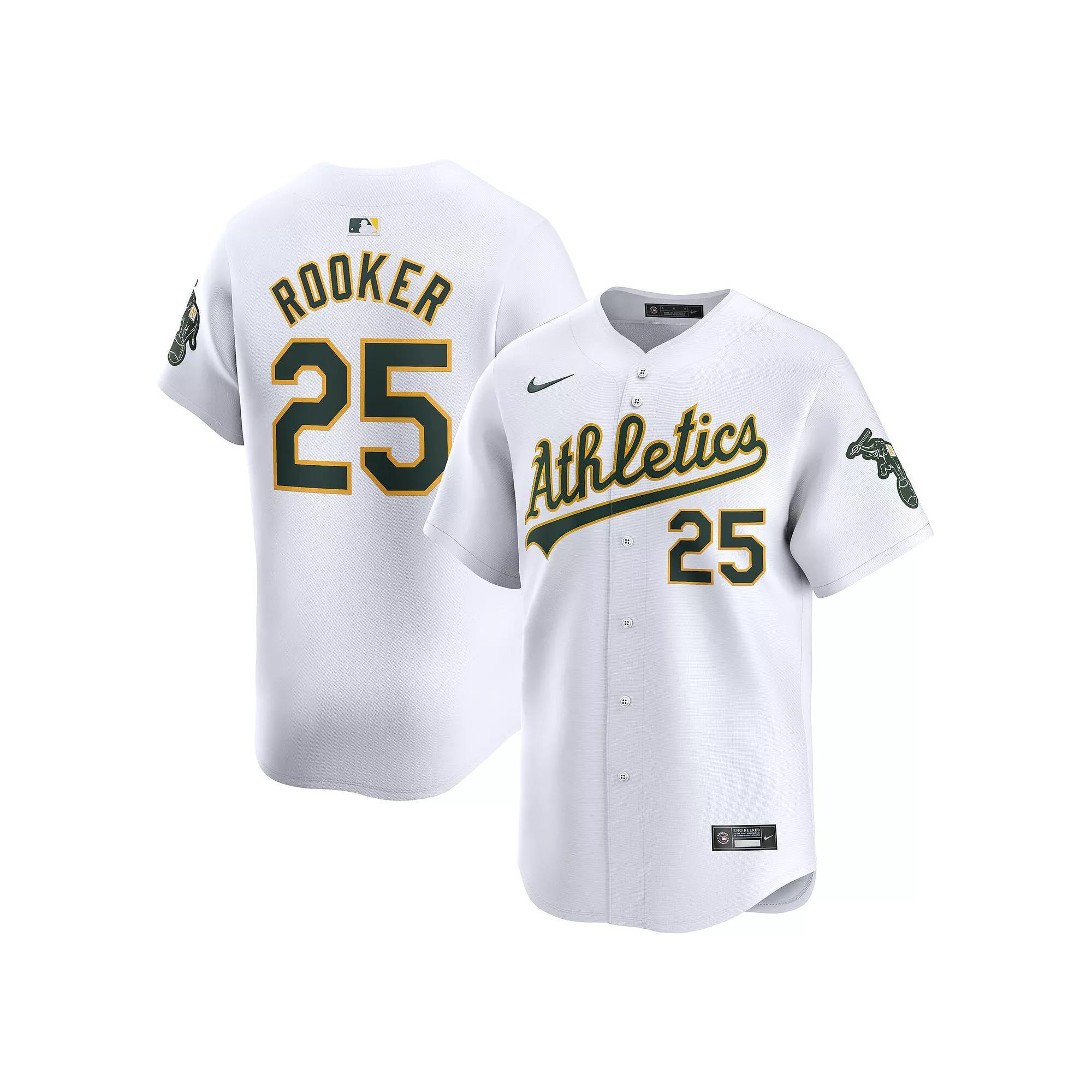Men's Nike Brent Rooker White Oakland Athletics Home Limited Player Jersey, Size: Small Product Image