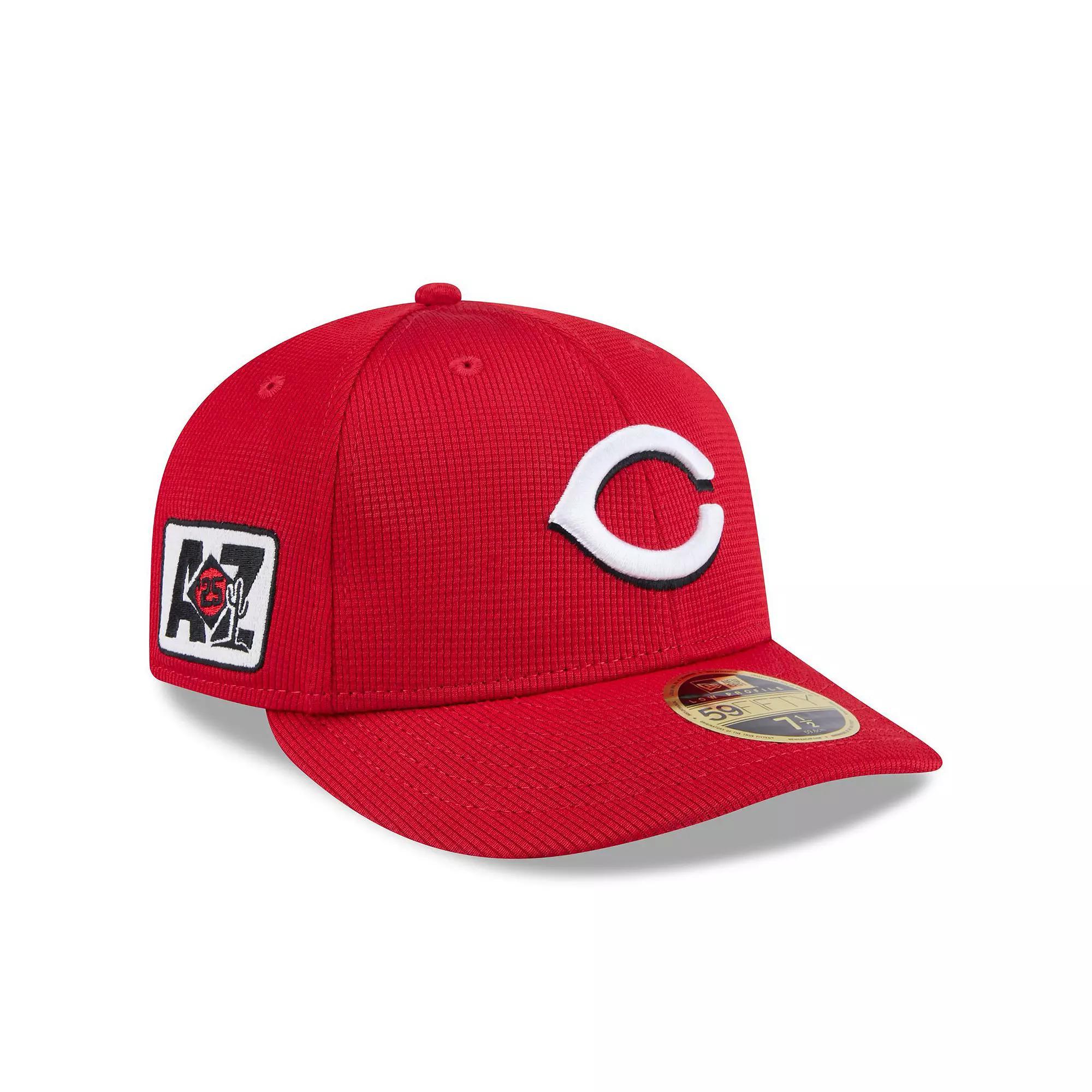 Men's New Era  Red Cincinnati Reds 2025 Spring Training Low Profile 59FIFTY Fitted Hat, Size: 7, Red Red Product Image