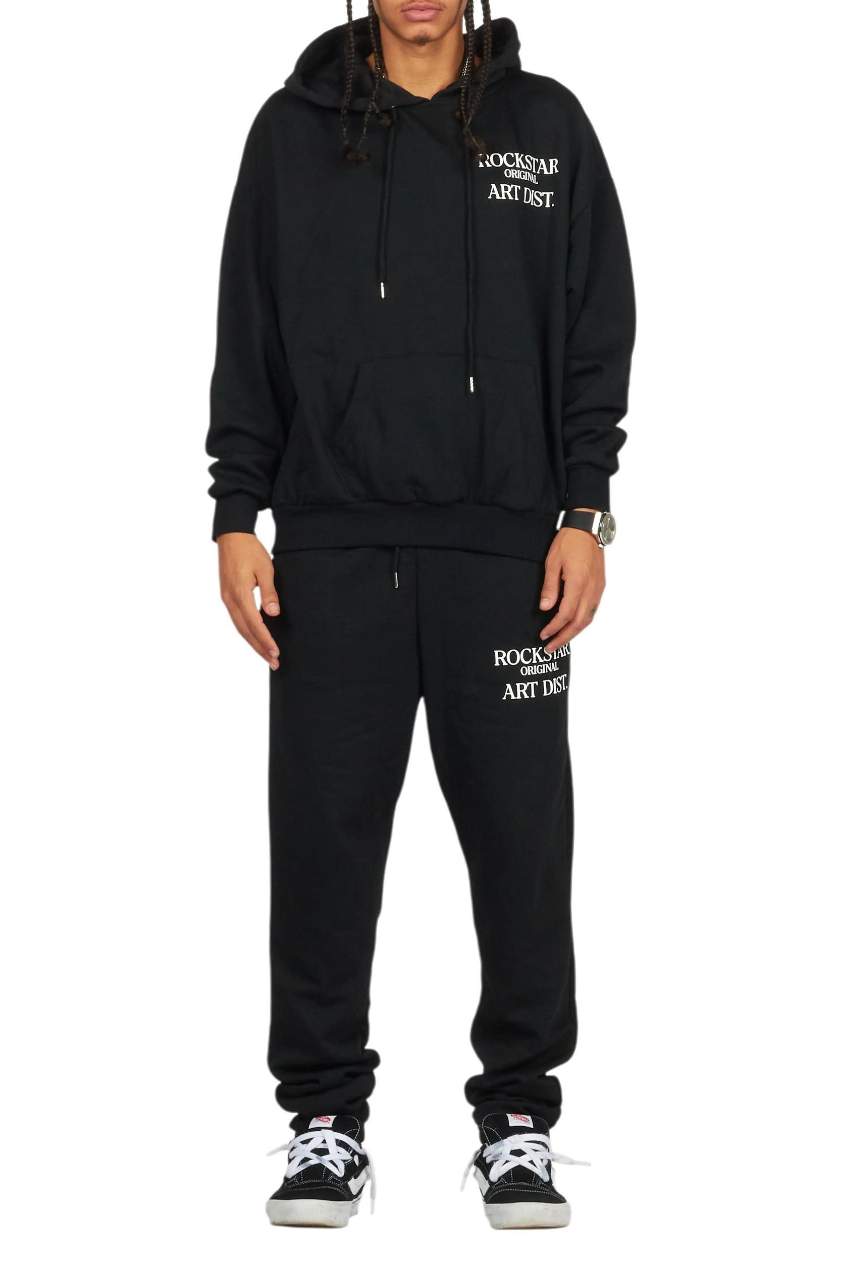 Briggs Black Hoodie/Relax Fit Track Set Male Product Image