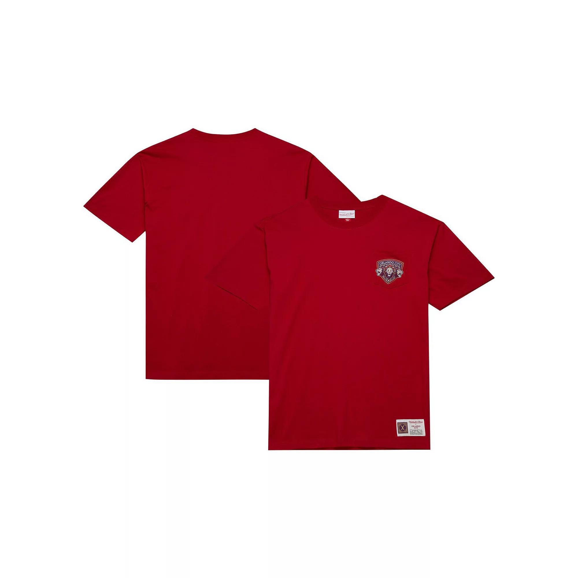 Men's Mitchell & Ness Red Orlando City SC 10th Anniversary Premium Pocket T-Shirt, Size: Large, Orf Red Product Image