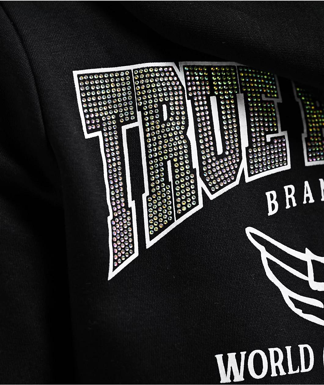 True Religion Crystal Black Zip Hoodie Product Image