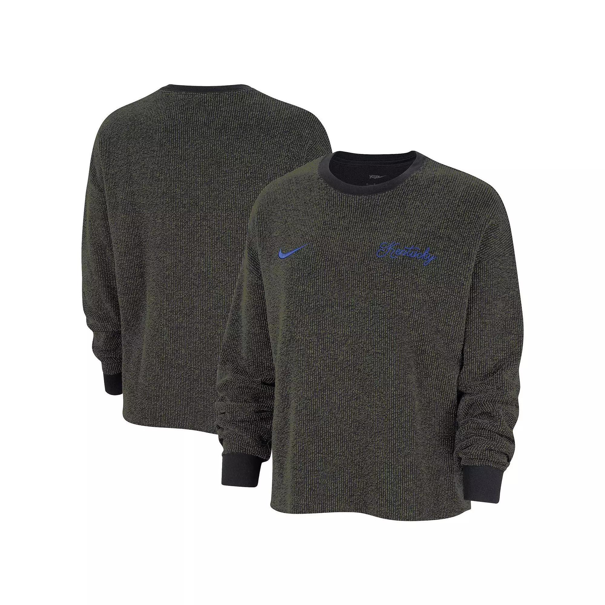 Women's Nike  Black Kentucky Wildcats Yoga Script Pullover Sweatshirt, Size: XS Product Image