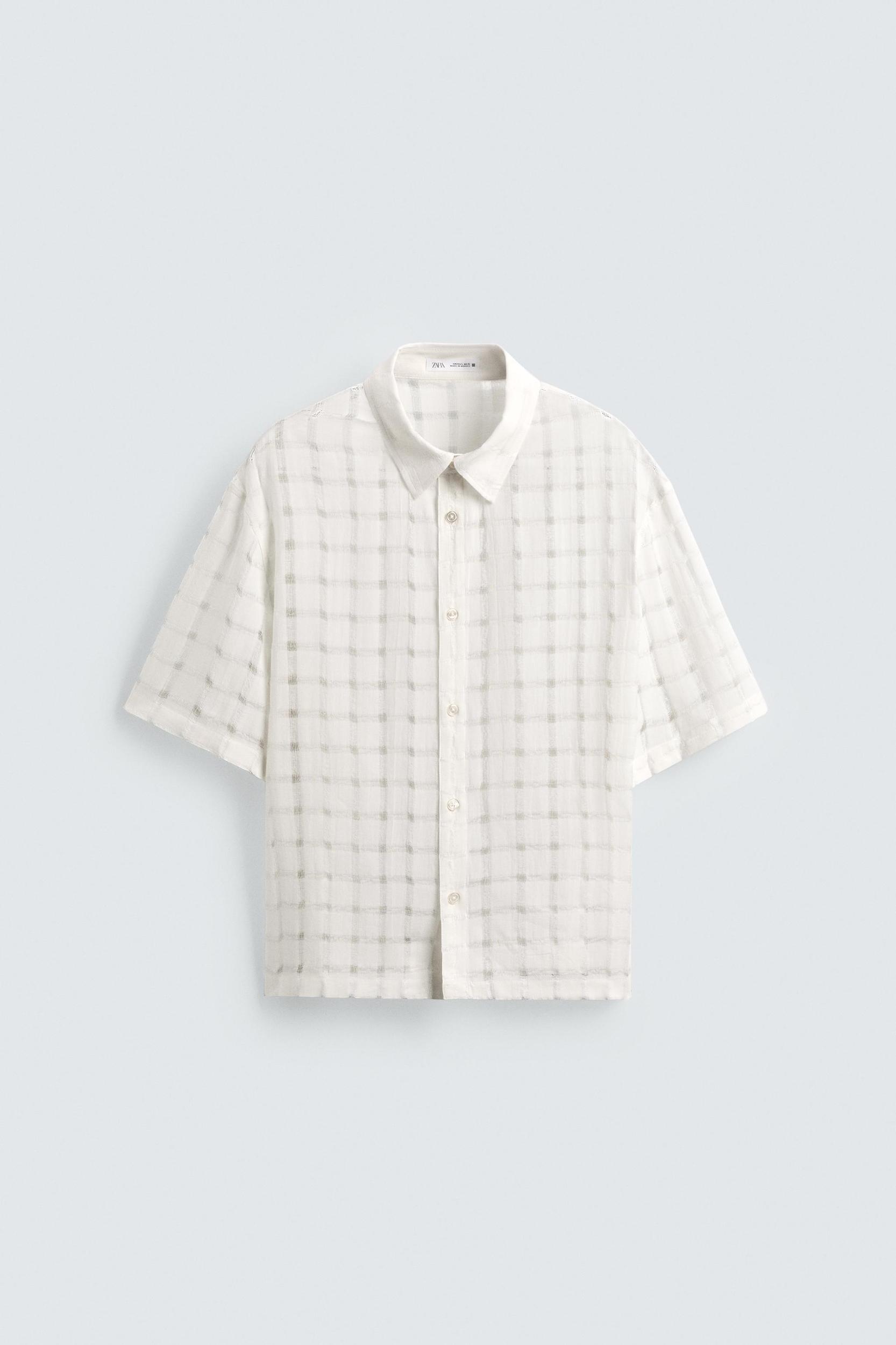 JACQUARD NEEDLE-OUT SHIRT Product Image