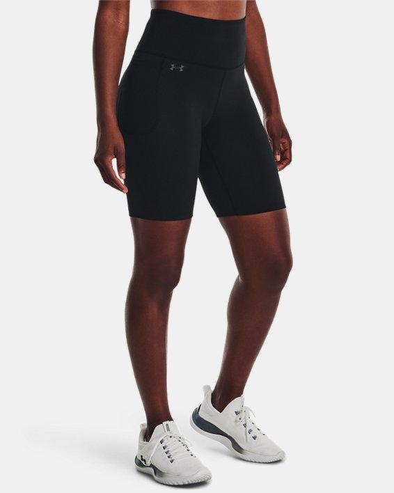 Plus Size Women's Under Armour 8-in. High-Rise Motion Bike Shorts, Size: 1XL, Black  Gray Product Image