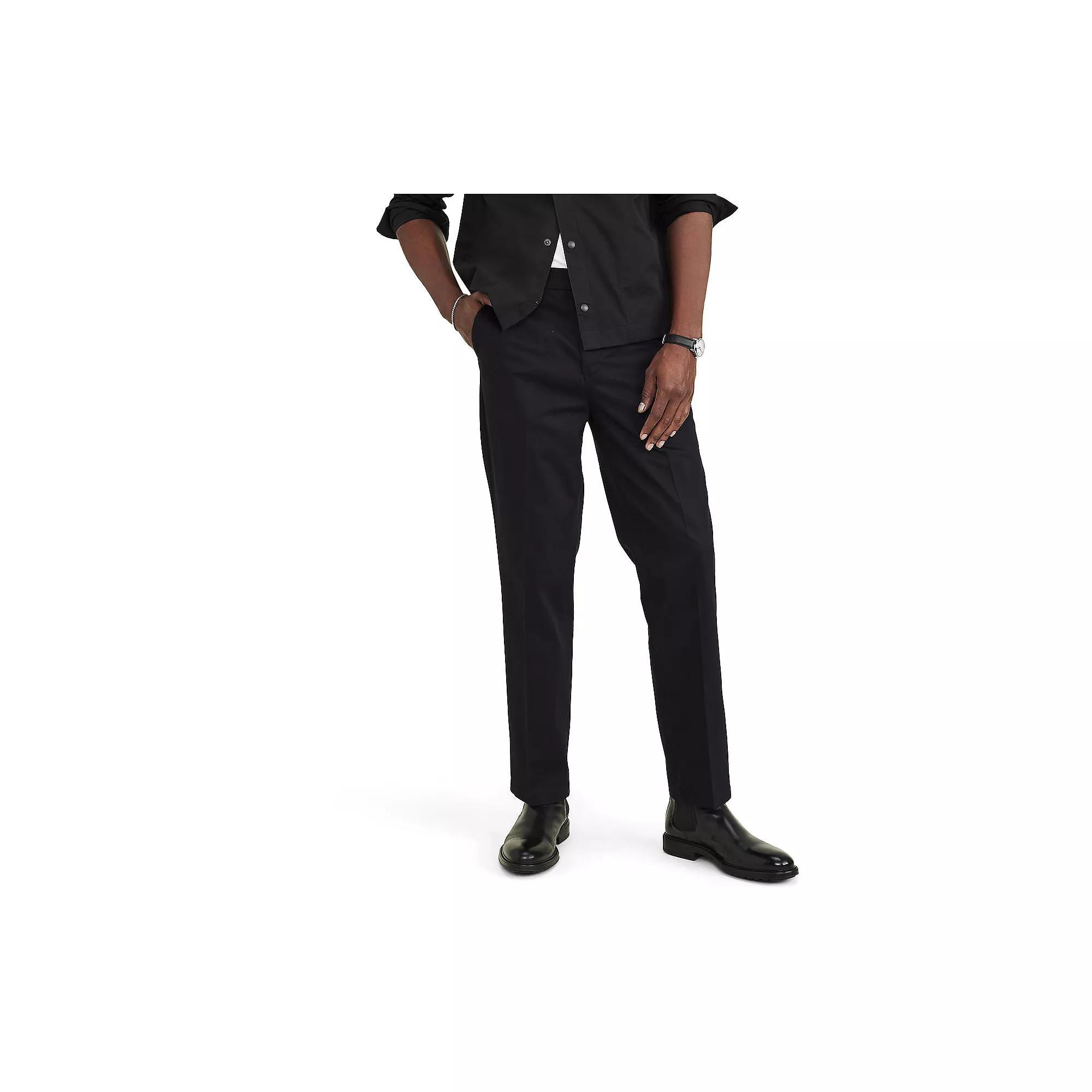 Big & Tall Dockers® Signature Straight-Fit Stain Defender Pants, Men's, Size: 48X30, Beautiful Black Product Image