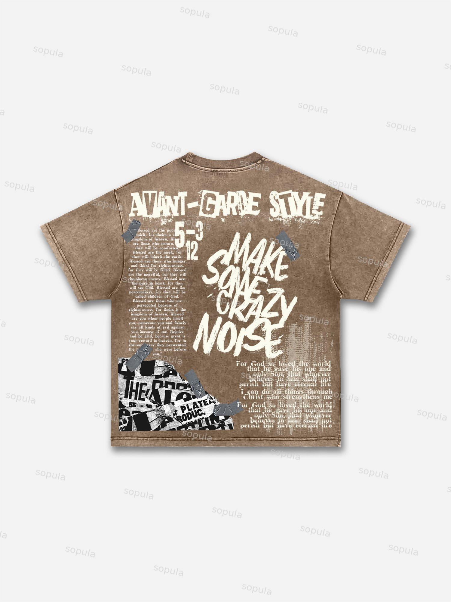I Am Allergic To People! Men's Vintage Graphic Acid Wash T-shirt Product Image