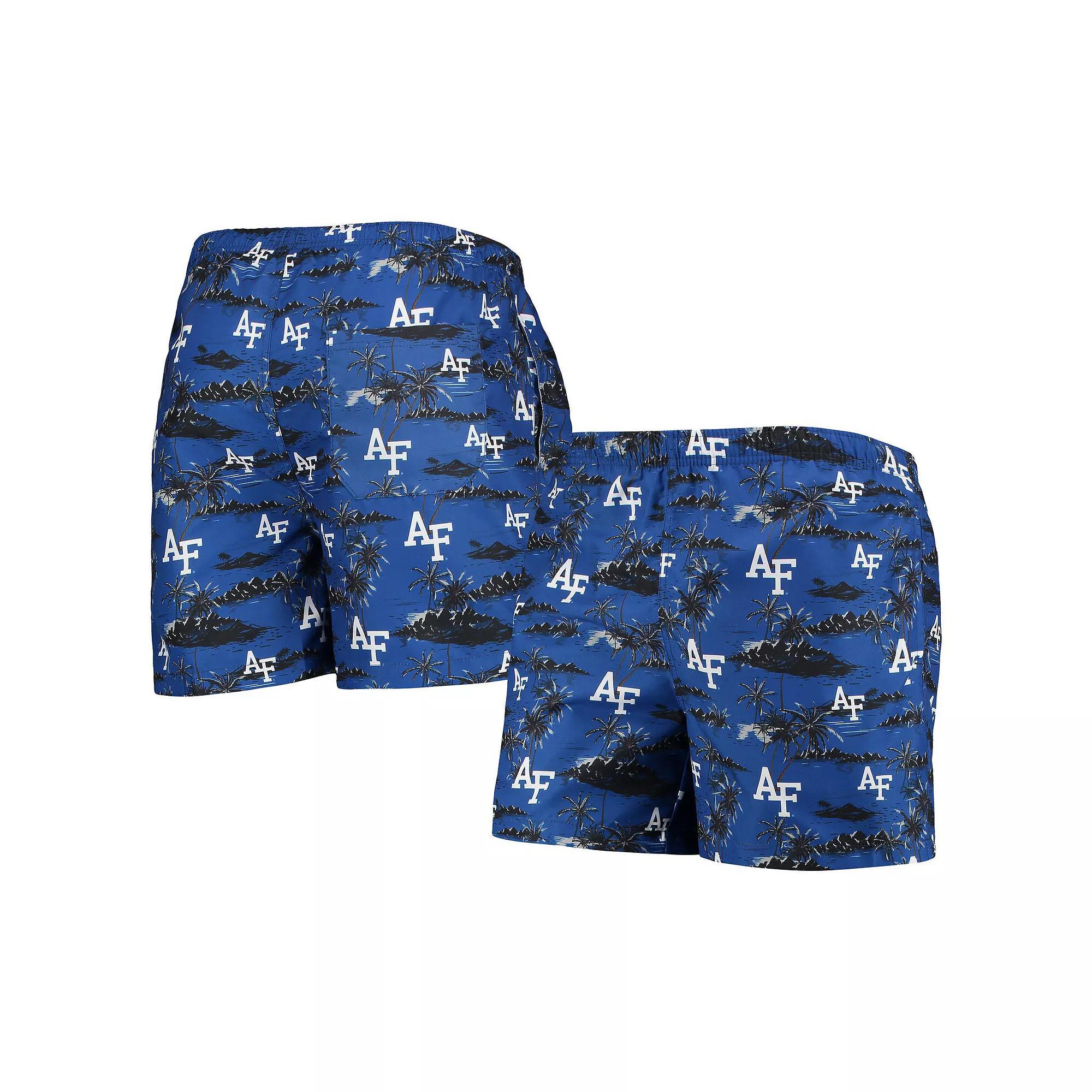 Men's FOCO Royal Air Force Falcons Island Palm Swim Trunks, Size: Medium, Afa Blue Product Image