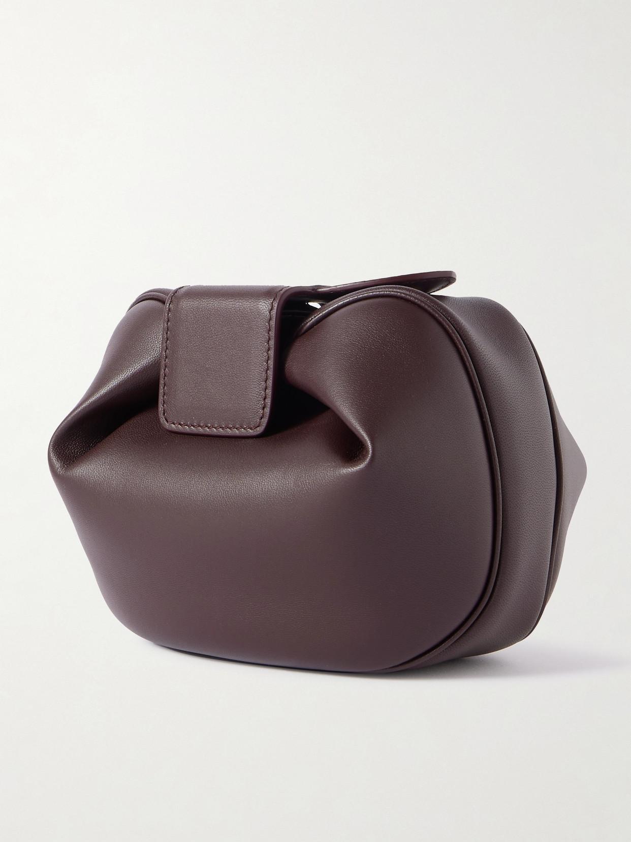 GABRIELA HEARST Soft Demi Clutch In Bordeaux Nappa Leather In Burgundy Product Image