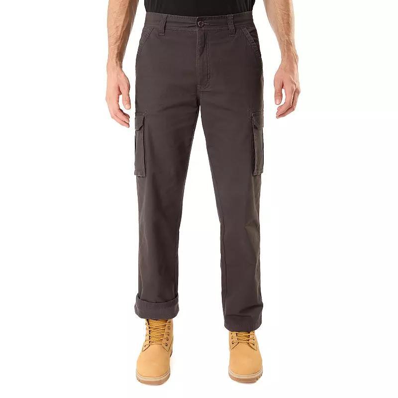 Men's Smith's Workwear Relaxed-Fit Print Fleece-Lined Cargo Canvas Pants, Size: 40 X 32, Brown Product Image