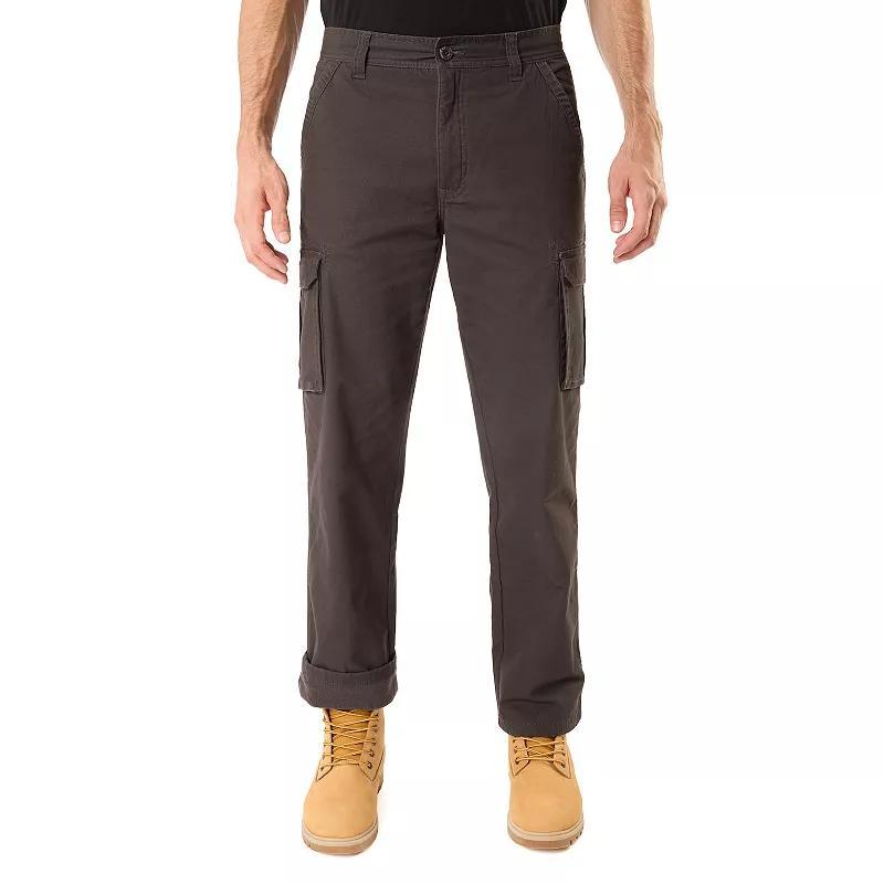Men's Smith's Workwear Relaxed-Fit Print Fleece-Lined Cargo Canvas Pants, Size: 40 X 32, Brown Product Image