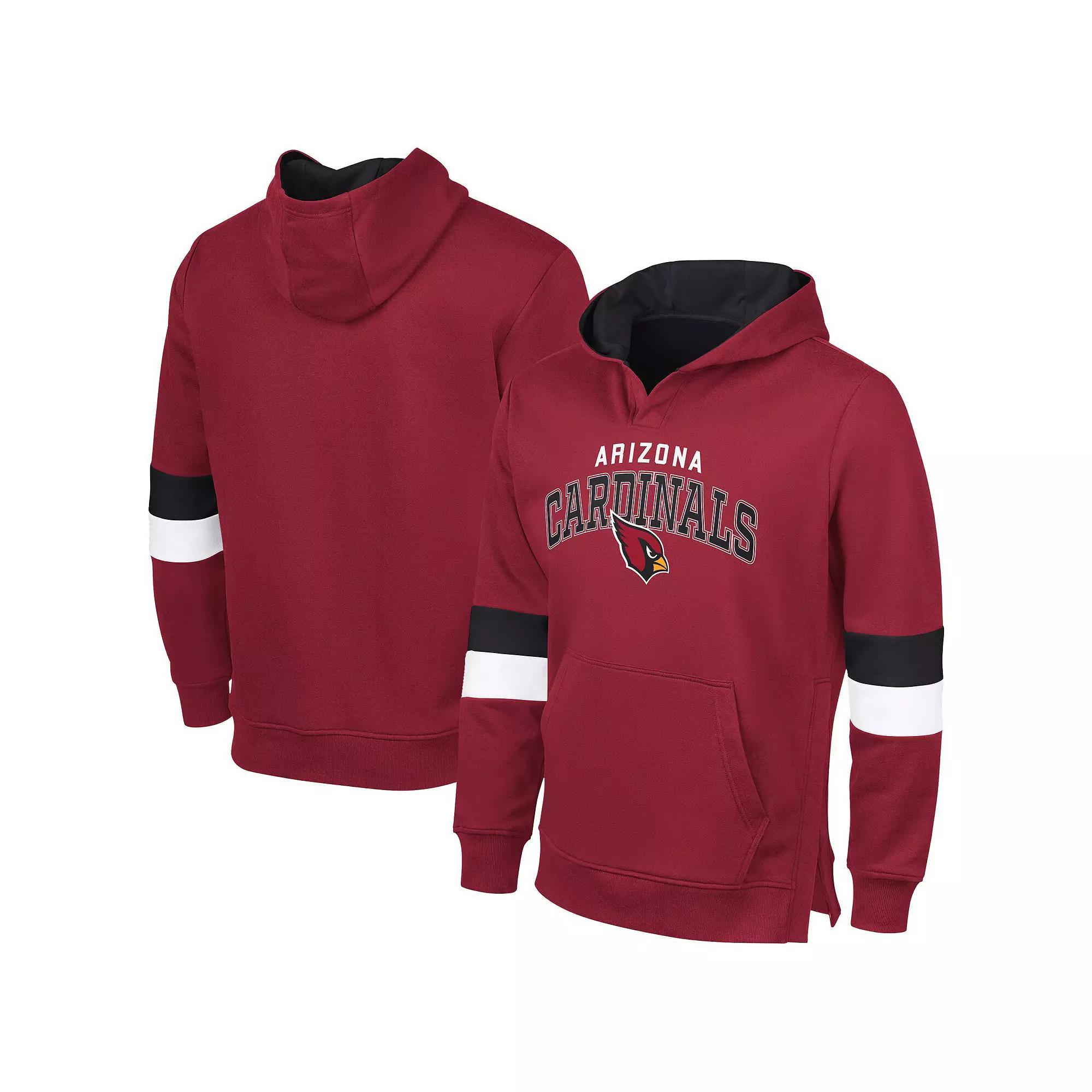 Men's G-III Sports by Carl Banks Cardinal/Black Arizona Cardinals Adaptive Faceoff Pullover Hoodie, Size: 2XL, Red Product Image