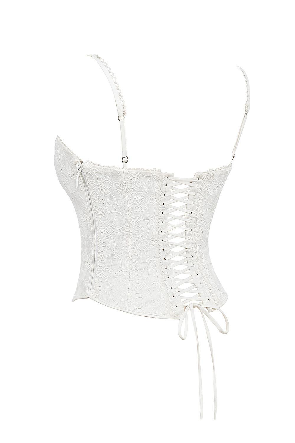 Lorina  white broderie anglais corset Product Image
