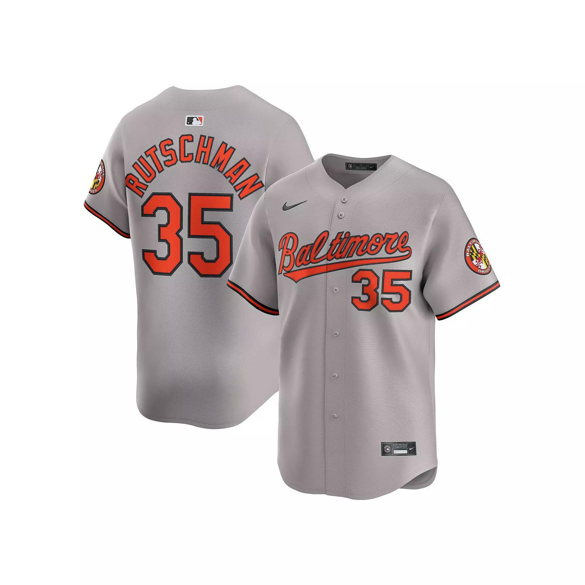 Mens Nike Adley Rutschman Gray Baltimore Orioles Road Limited Player Jersey Product Image