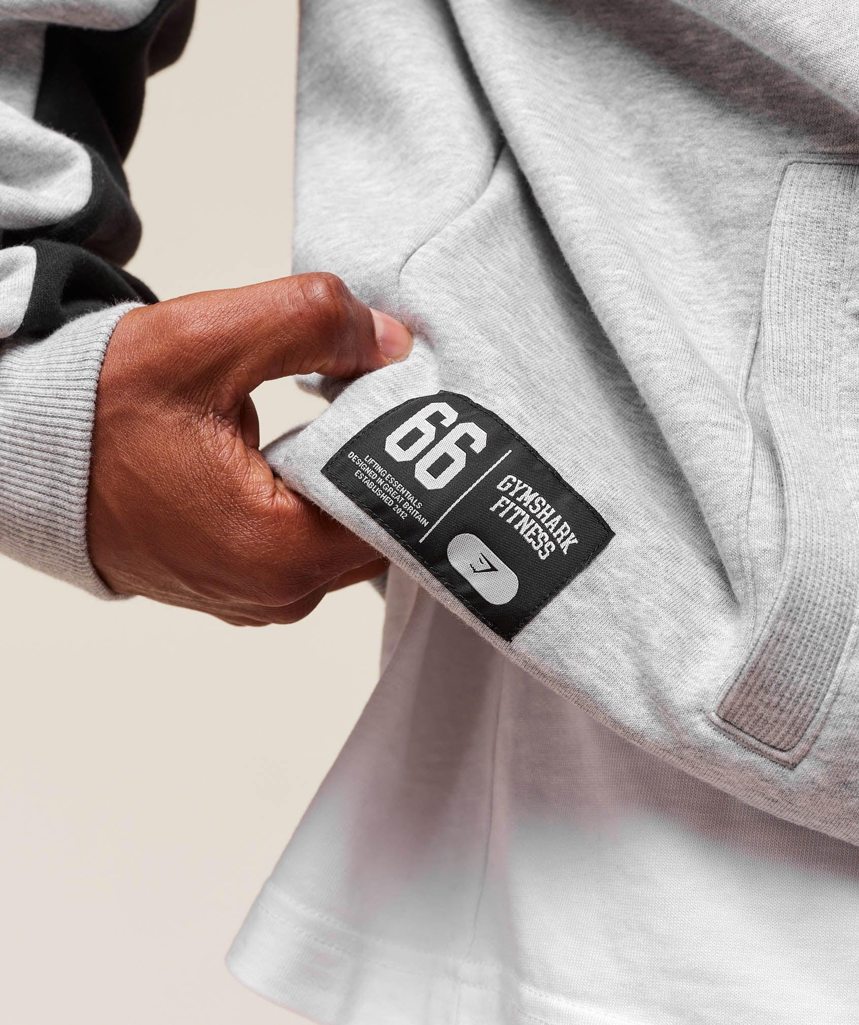Gymshark Varsity Hoodie - Light Grey Core Marl Male Product Image