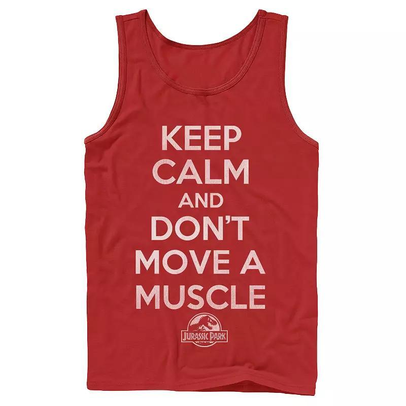 Boys 8-20 Jurassic Park Keep Calm & Don't Move Tank Top, Men's, Size: XL, Grey Product Image