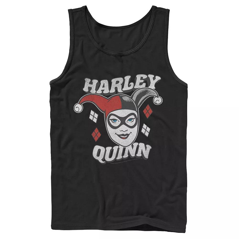 Men's DC Comics Harley Quinn Big Face Tank Top, Size: XL, Black Product Image