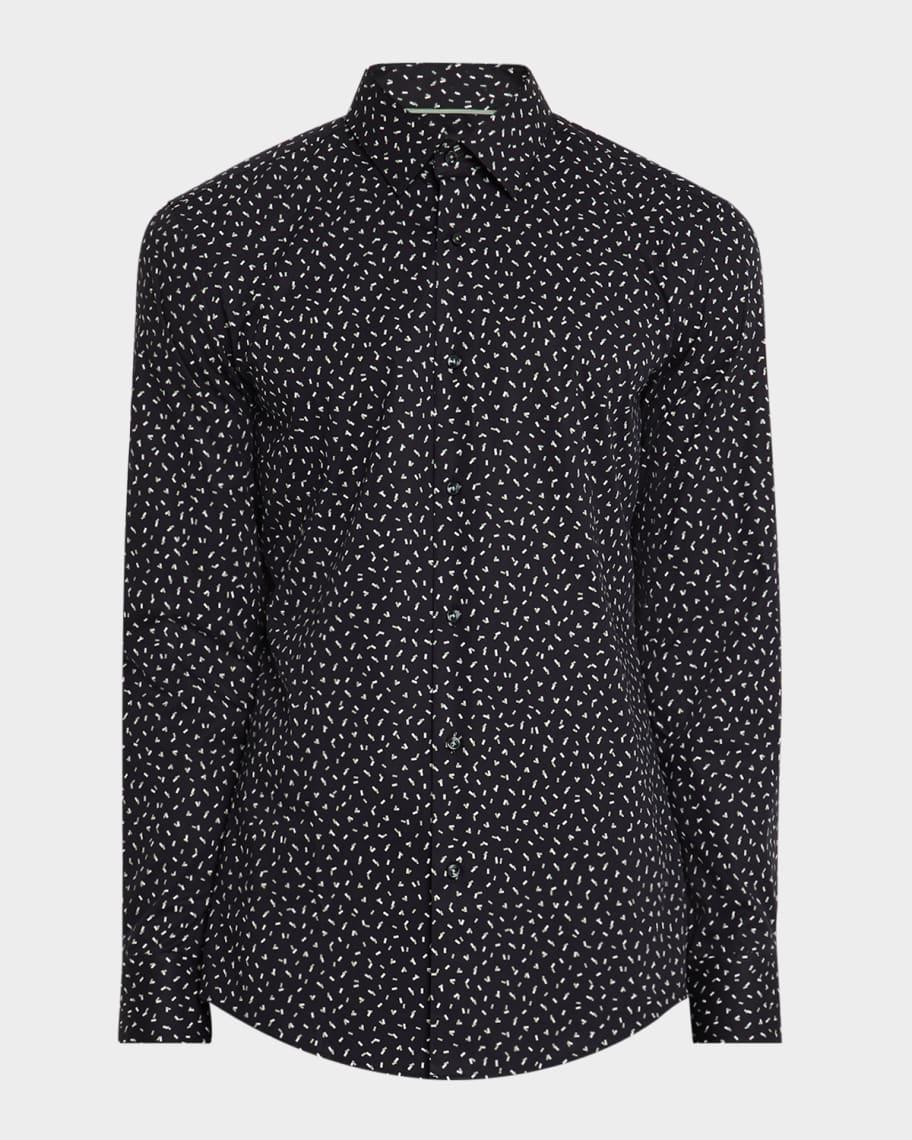 Mens Hank Geometric-Print Dress Shirt Product Image