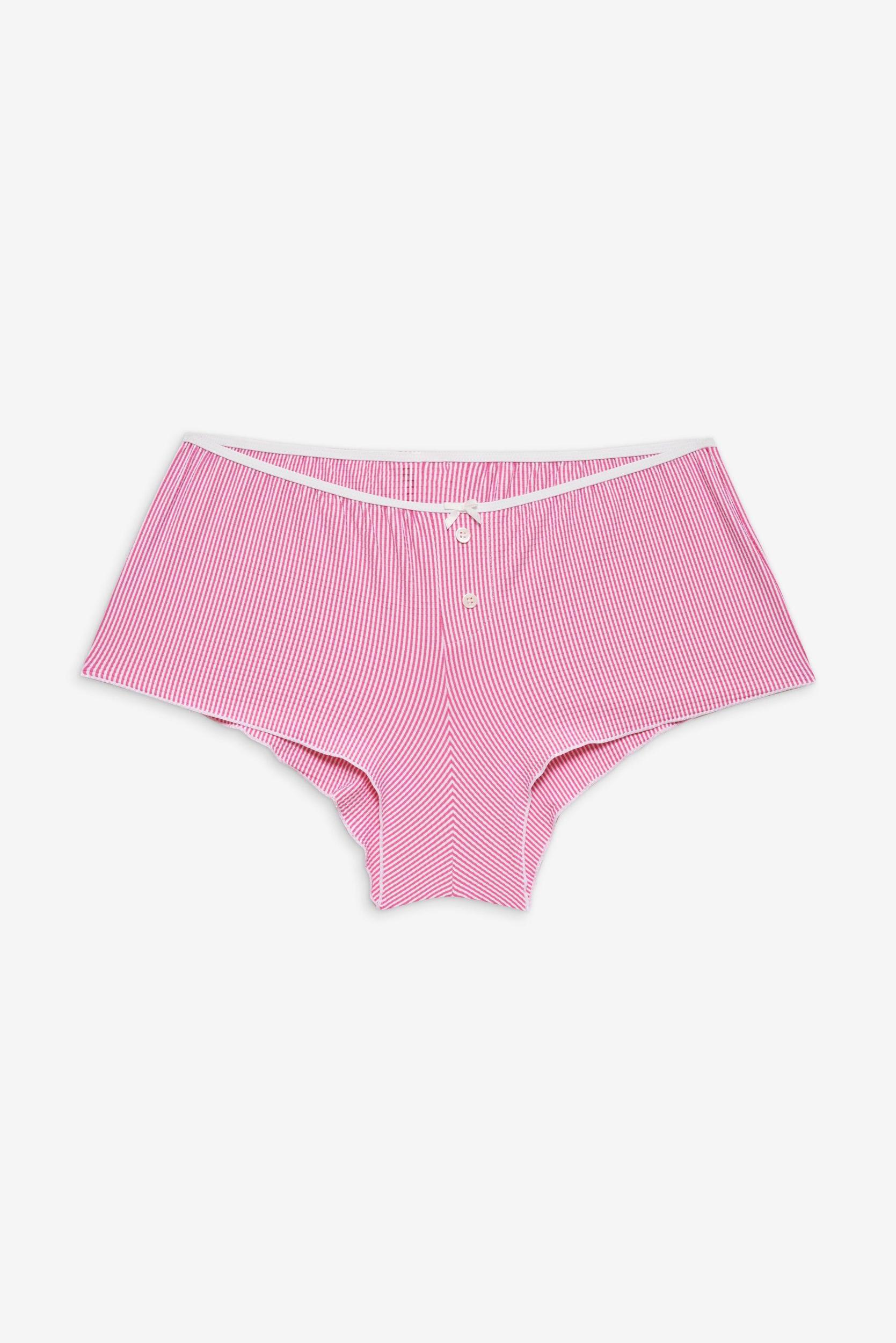 Indio Striped Booty Shorts - Pink Stripe Product Image