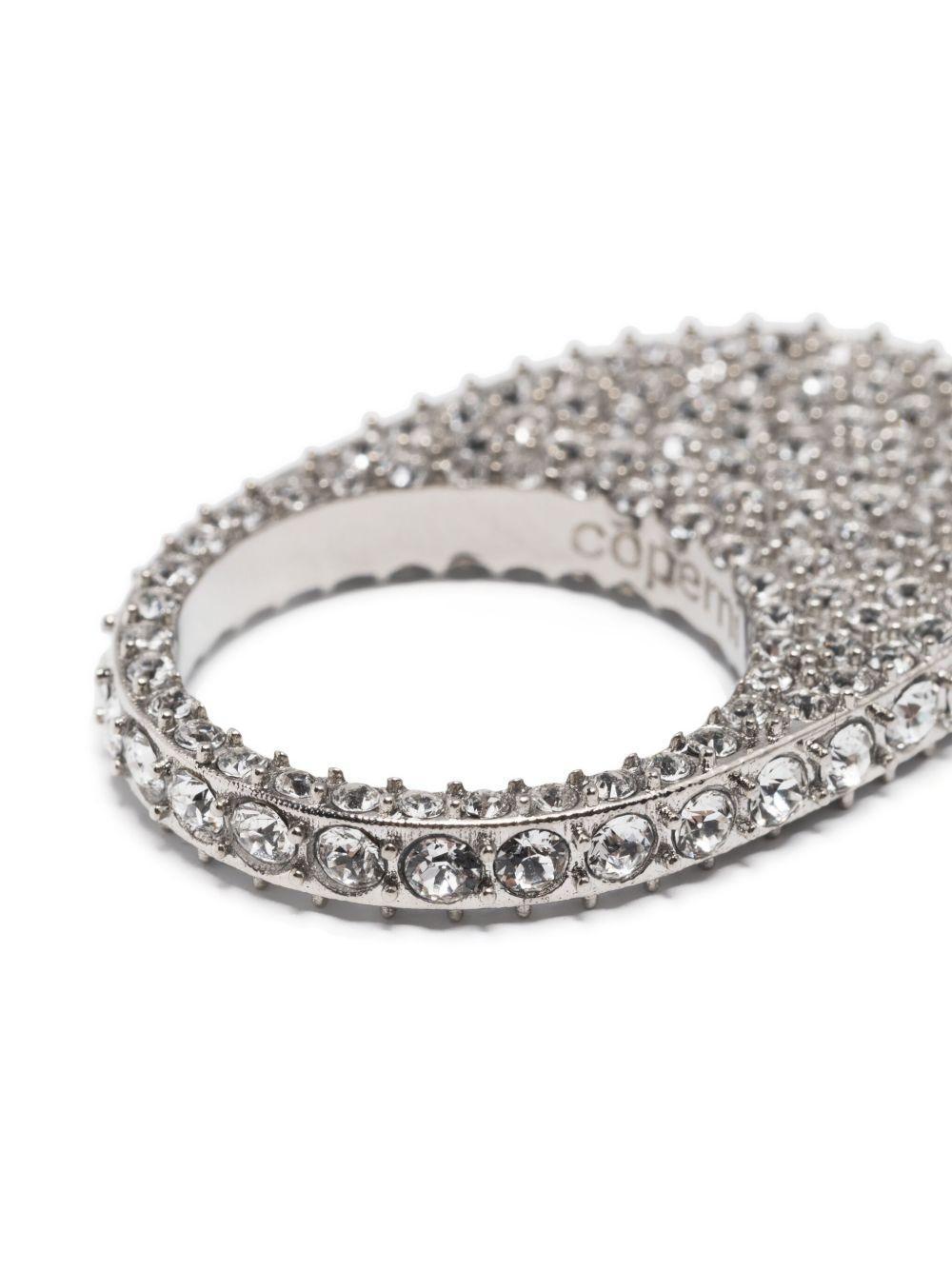 Swipe crystal-embellished ring  Product Image