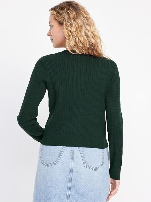 SoSoft Cable Crop Cardigan Sweater Product Image