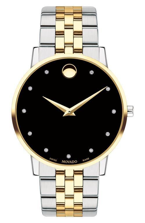 Movado Museum Classic Two-Tone Diamond-Index Watch, 40mm Product Image