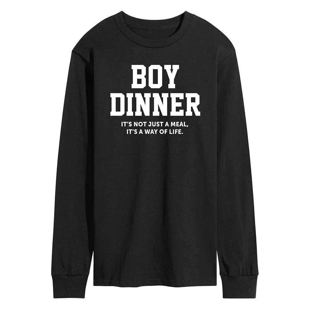 Men's Boy Dinner Way Of Life Long Sleeve Graphic Tee, Size: XXL, Black Product Image