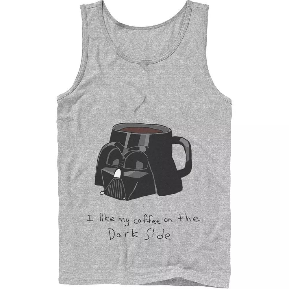 Men's Star Wars Darth Vader Mug I Like My Coffee On The Dark Side Tank Top, Size: Large, White Product Image