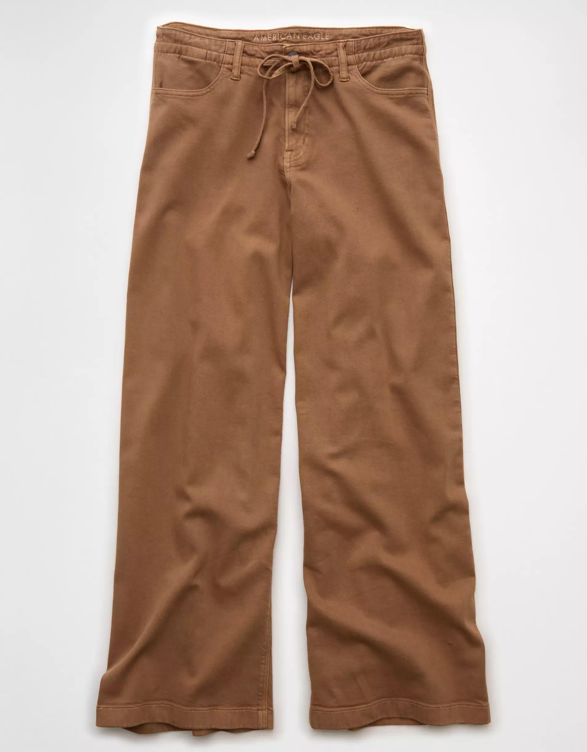 AE Dreamy Drape Stretch Low-Rise Ultra Wide-Leg Pant Product Image