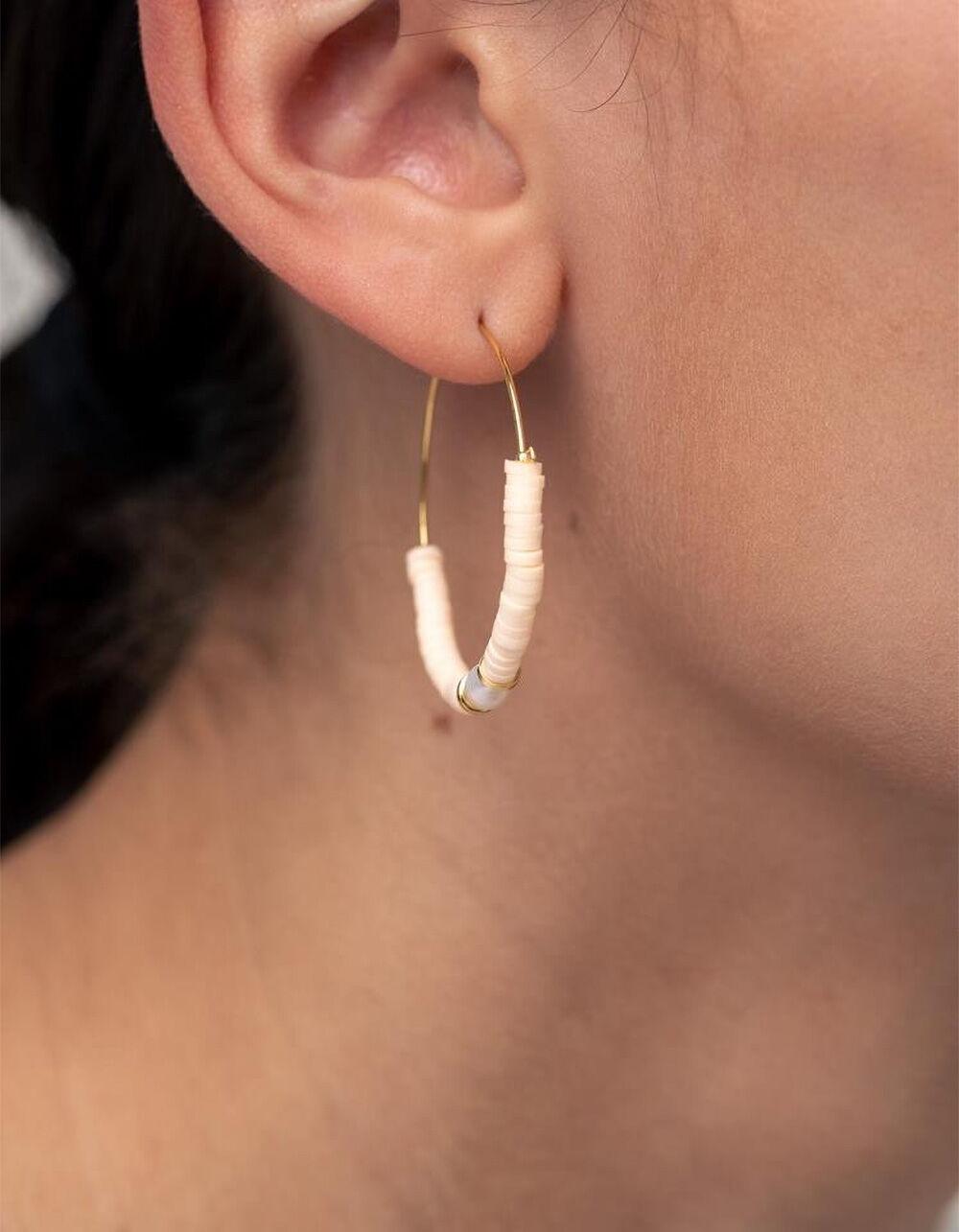 SALTY CALI Windansea Hoop Earrings - PURPLE Product Image