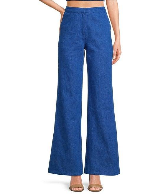 Lucy Paris Coordinating Beaux Wide Leg Denim Jeans Product Image