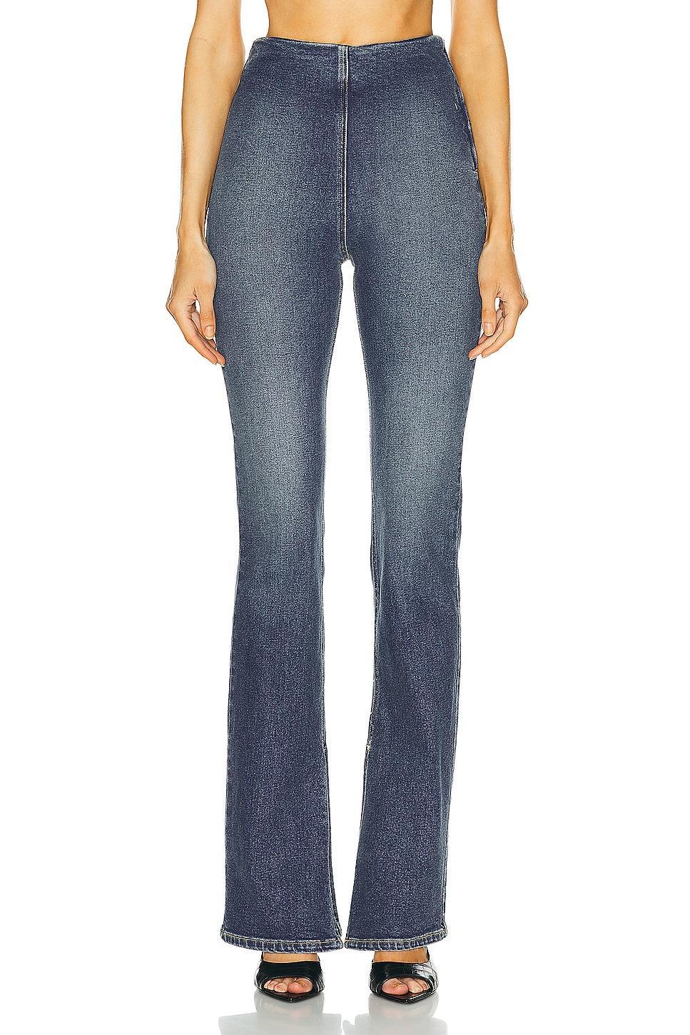Womens Split Boot-Cut Denim Leggings Product Image