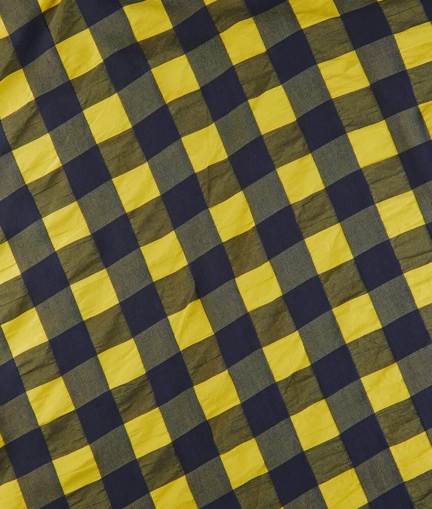 Women's Gingham Cotton Dress in Yellow/shrub/wave Product Image