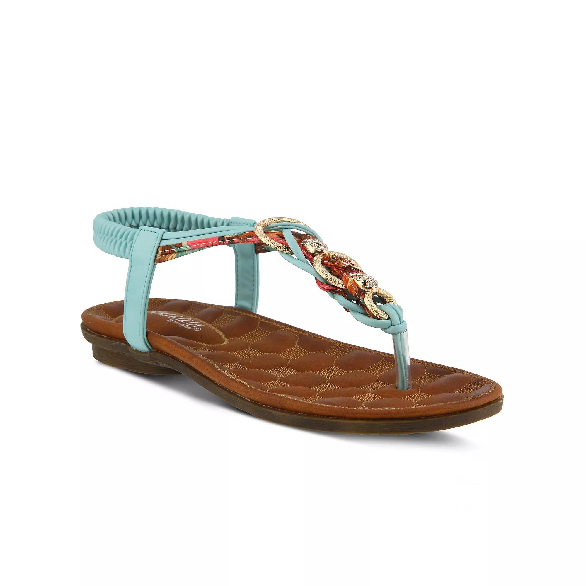 Patrizia Gadelina Women's T-Strap Sandals, Size: 40, Mint Green Product Image