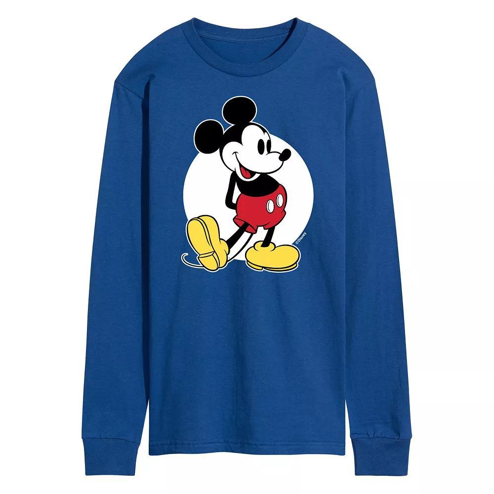 Disney's Mickey Mouse Men's Classic Long Sleeve Graphic Tee, Size: Large, Black Product Image