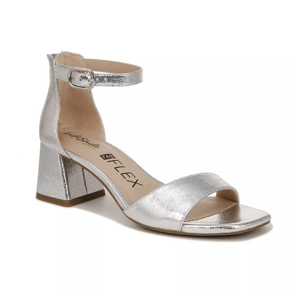 LifeStride Cassidy Women's Ankle Strap Heels, Size: 10, Silver Product Image