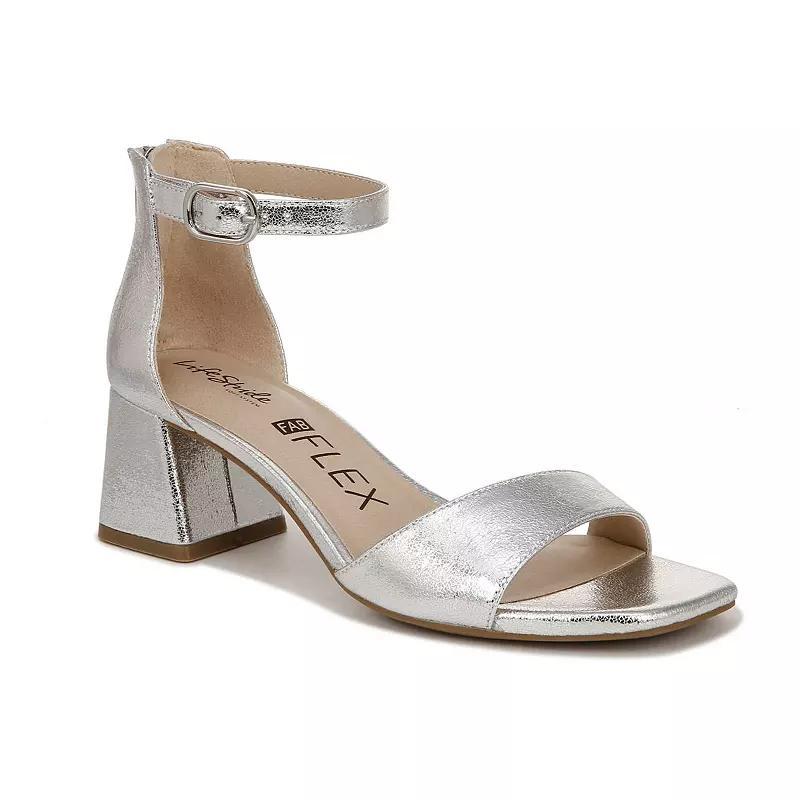 LifeStride Cassidy Women's Ankle Strap Heels, Size: 10, Silver Product Image