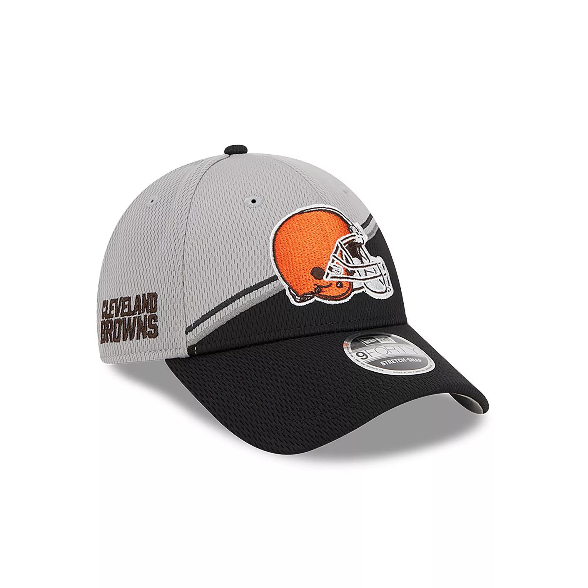 Men's New Era  Gray/Black Cleveland Browns 2023 Sideline 9FORTY Adjustable Hat, Grey Product Image