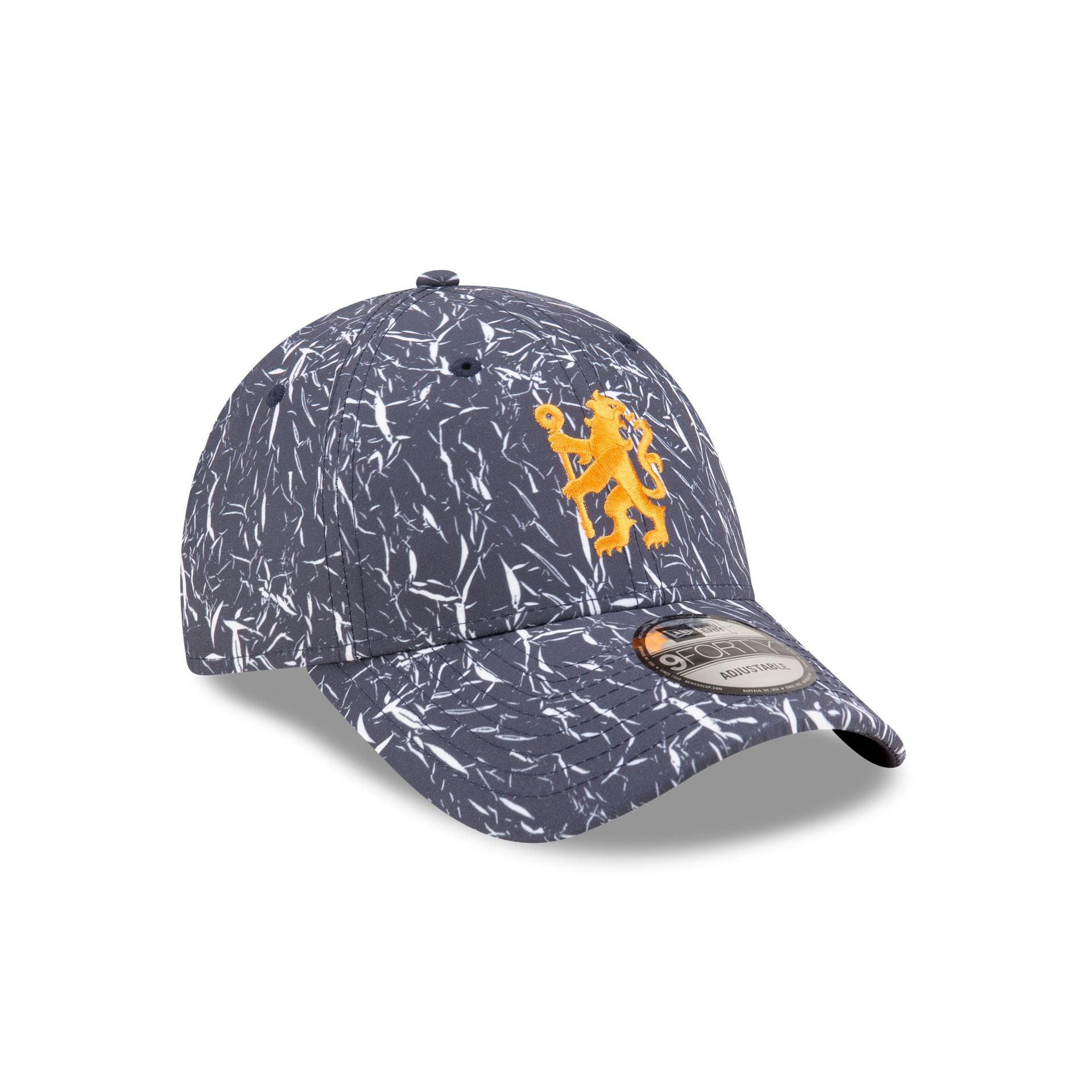 Chelsea FC Lion Crest Crinkle All Over Print 9FORTY Adjustable Hat Male Product Image