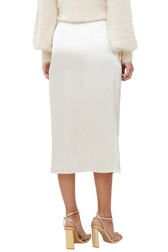 Inu Satin Midi Wrap Skirt Product Image