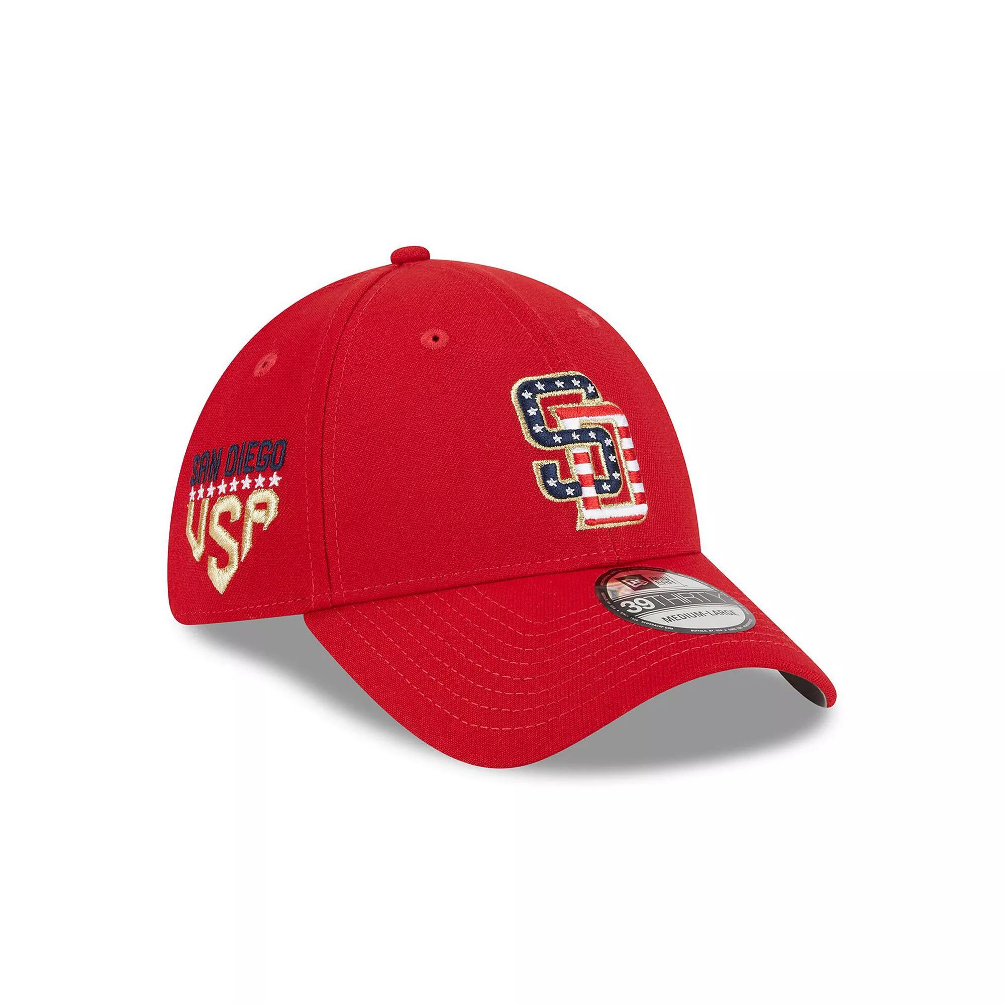 Men's New Era  Red San Diego Padres 2023 Fourth of July 39THIRTY Flex Fit Hat, Size: Medium/Large Product Image