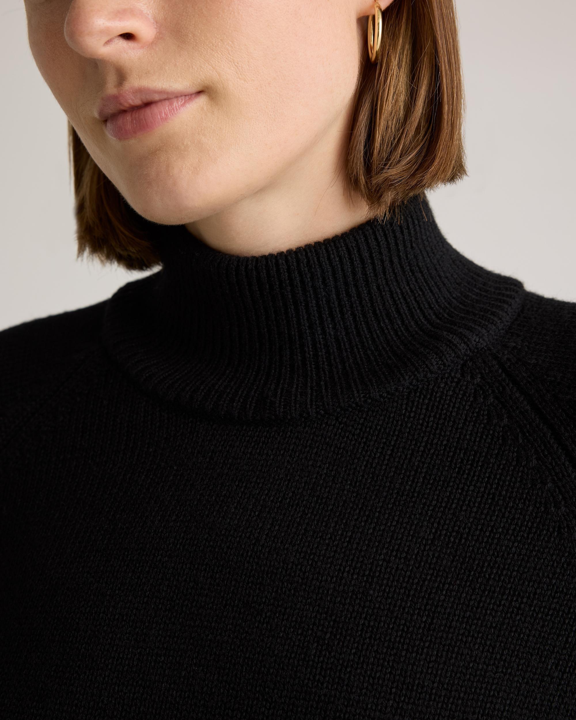 Quince | Women's Australian Merino Wool Cropped Mock Neck Sweater Product Image