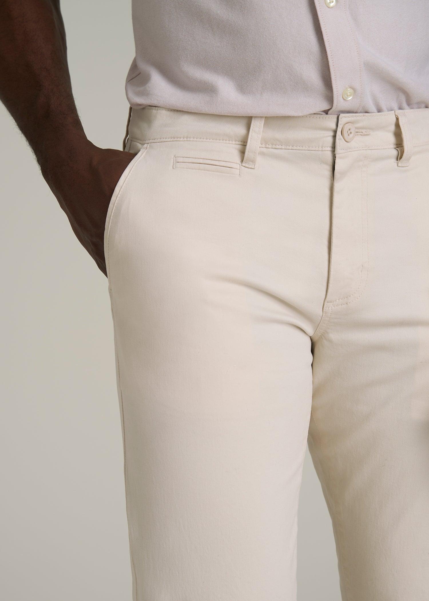 J1 STRAIGHT Leg Chinos for Tall Men in Chalk Product Image