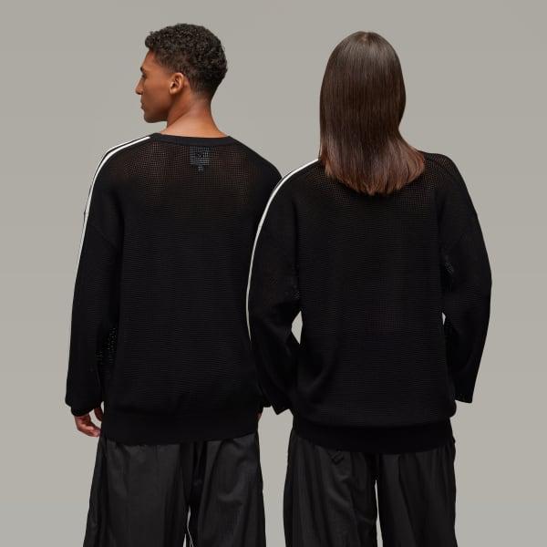 adidas Y-3 Graphic Knit Crew Sweater Black S Unisex Product Image