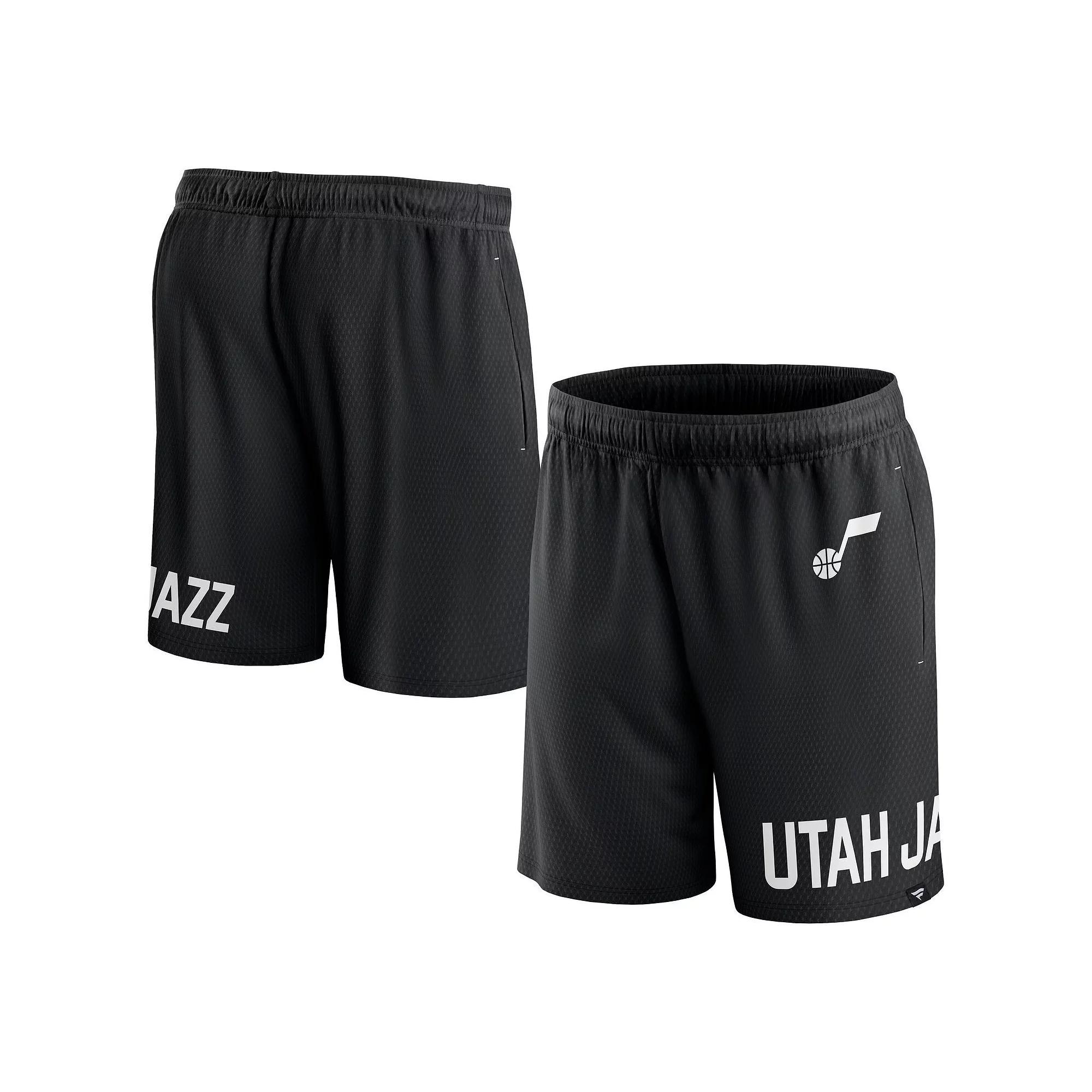 Men's Fanatics Branded Black Utah Jazz Free Throw Mesh Shorts, Size: Medium, Jaz Black Product Image