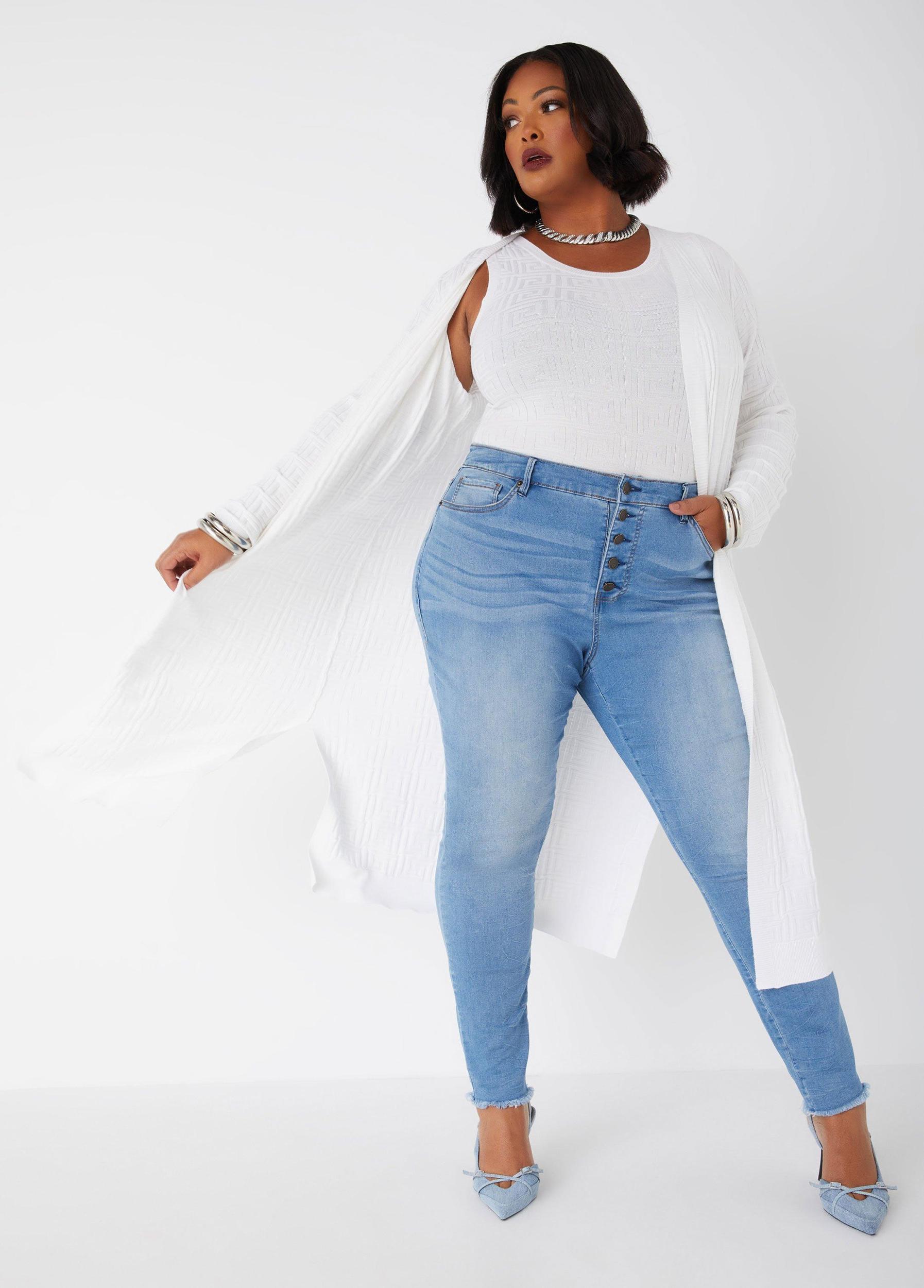 Plus Size Geo Jacquard Bodysuit Ashley Stewart Product Image