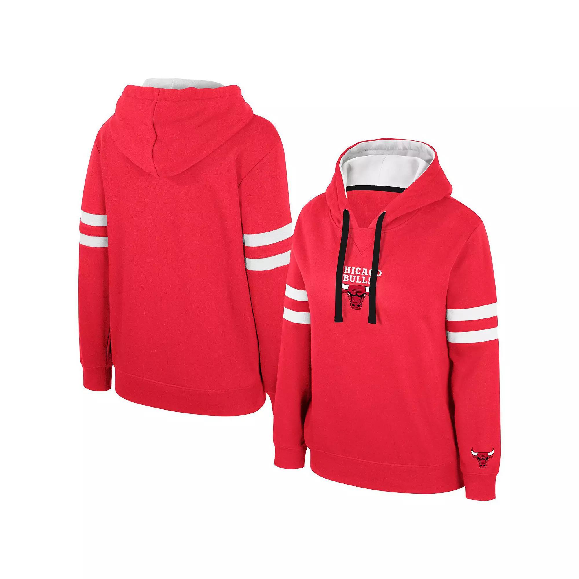 Women's Stadium Essentials Red Chicago Bulls Road Game Pullover Hoodie, Size: 2XL Product Image